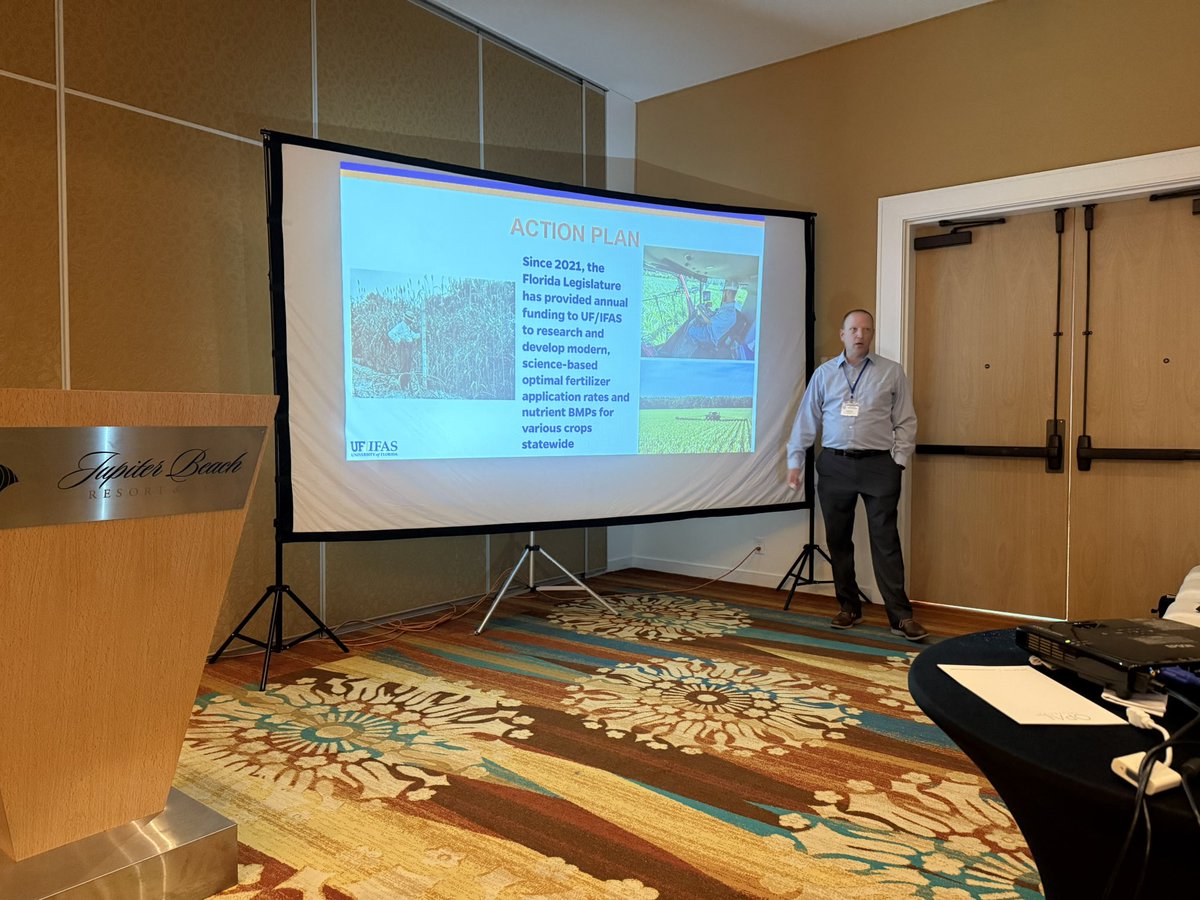 Development/Update Nutrient recommendations for different crops is critical for the sustainable crop production in Florida - <a href="/mddukes/">Michael Dukes</a> provided the large scale BMP research update at #FLASABE annual conference
<a href="/UF_ABE/">UF/IFAS Agricultural and Biological Engineering</a>