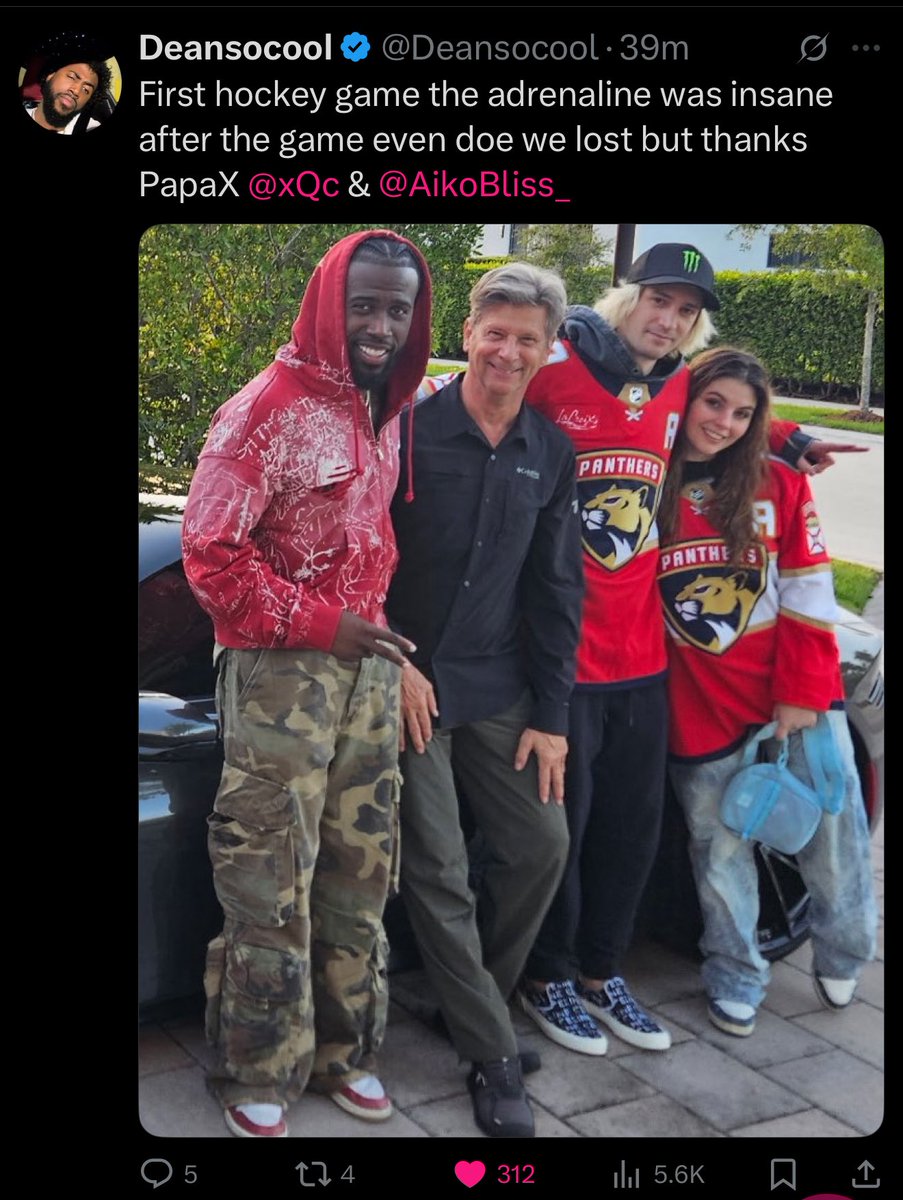 slushfunder's tweet image. Deansocool went to a hockey game with xQc, his dad and his girlfriend 

“…thanks PapaX”