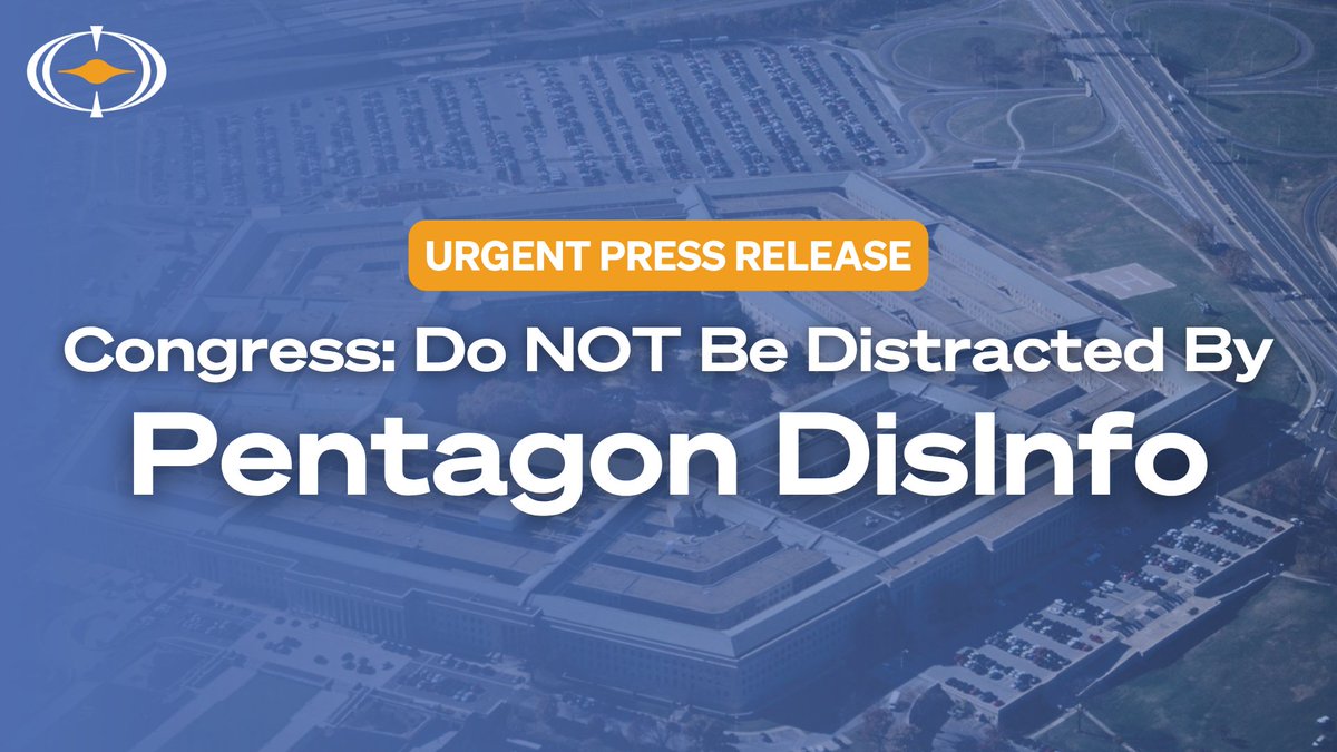 NewParadigmInstitute (@newparadigminst) on Twitter photo Congress: Do Not Be Distracted by Pentagon’s Disinformation, Investigate the Air Force’s Role in the UFO/UAP Cover-Up
The New Paradigm Institute (NPI) calls on Congress to reject the distractions and half-truths presented in the <a href="/WSJ/">The Wall Street Journal</a>'s June 6, 2025, article, “The Pentagon Congress: Do Not Be Distracted by Pentagon’s Disinformation, Investigate the Air Force’s Role in the UFO/UAP Cover-Up
The New Paradigm Institute (NPI) calls on Congress to reject the distractions and half-truths presented in the <a href="/WSJ/">The Wall Street Journal</a>'s June 6, 2025, article, “The Pentagon