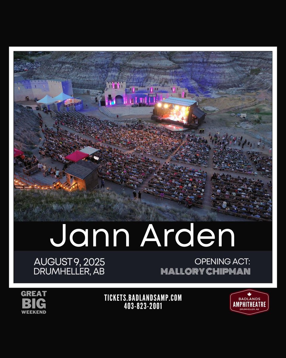 Don’t miss Jann’s outdoor shows coming to BC &amp; Alberta this summer!  Check out tickets and complete list of 2025 concerts here! jannarden.com/tour/