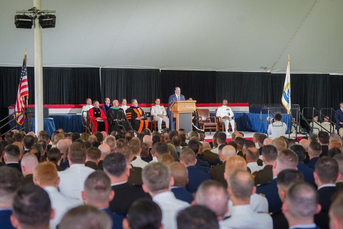 Secretary of the Navy John C. Phelan (@secnav) on Twitter photo Today, I had the honor of addressing the <a href="/NavalWarCollege/">U.S. Naval War College</a> graduation. During times of escalating tensions, we rely on leaders equipped with the knowledge and resolve to navigate complex challenges. To the graduates: your education here has prepared you to make critical decisions Today, I had the honor of addressing the <a href="/NavalWarCollege/">U.S. Naval War College</a> graduation. During times of escalating tensions, we rely on leaders equipped with the knowledge and resolve to navigate complex challenges. To the graduates: your education here has prepared you to make critical decisions
