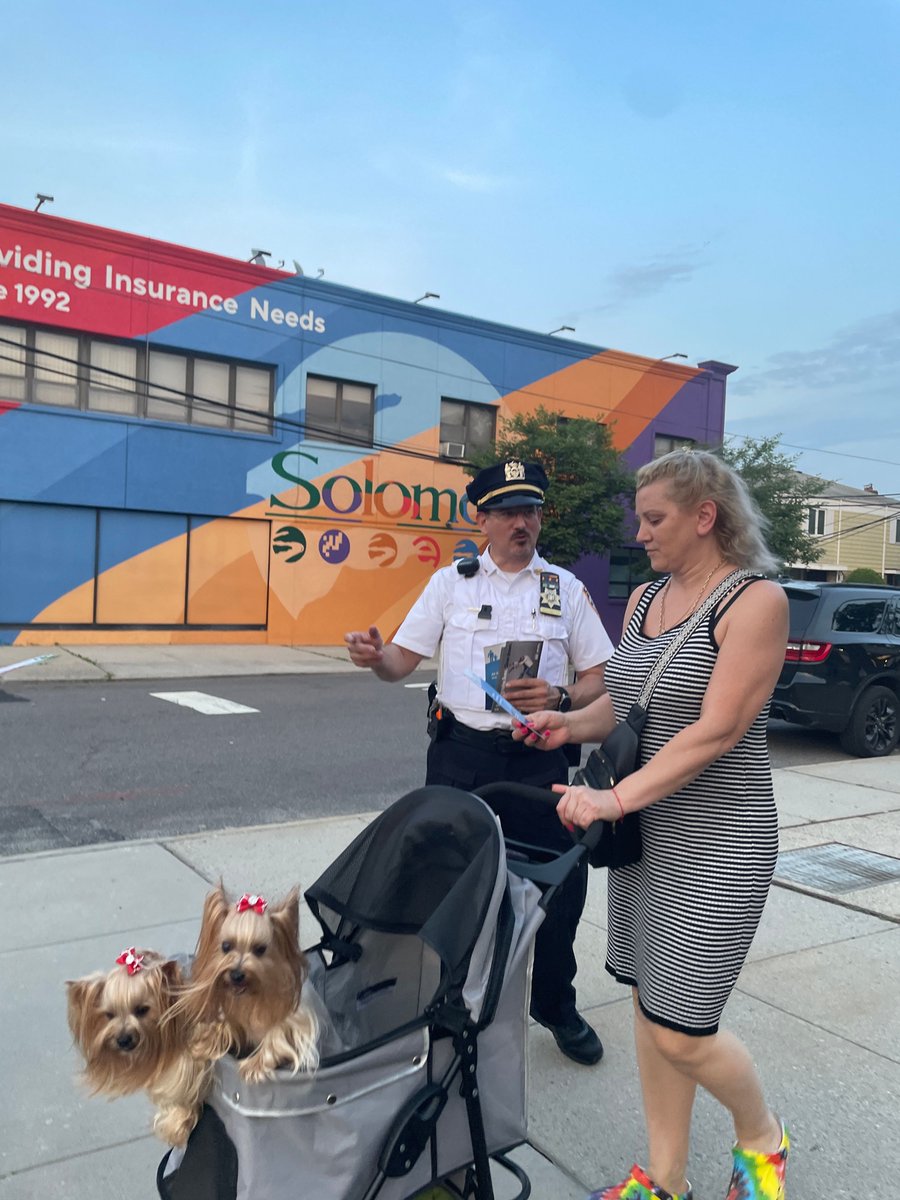 Your 111 Pct. Community Affairs Officers and Auxilliary Police Officers were spreading  the importance of pedestrian safety on Northern Boulevard.