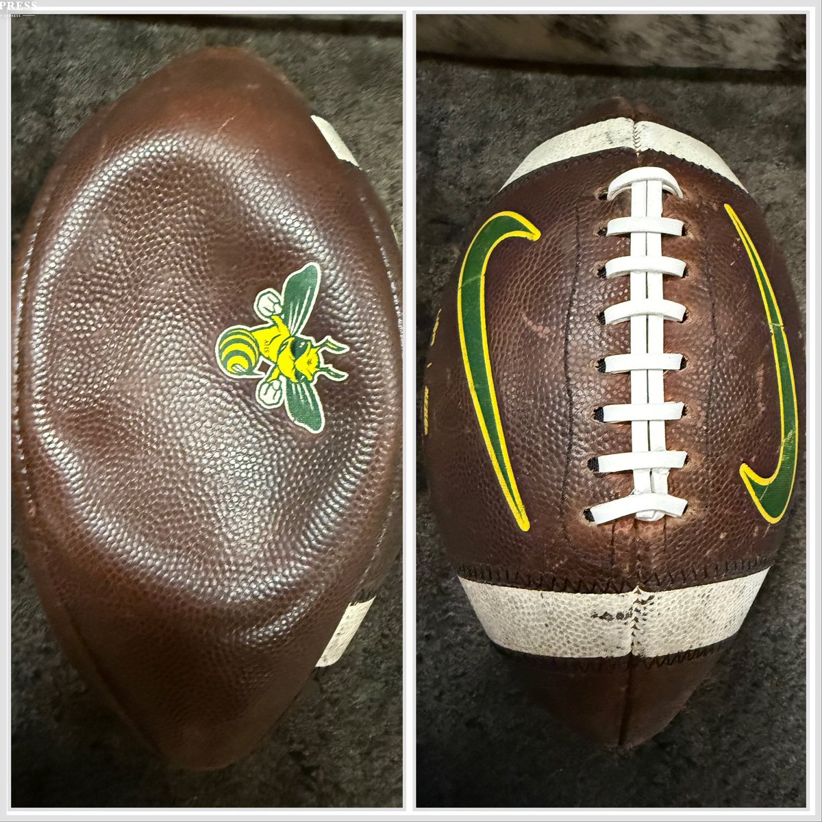 One football repaired for a client in Marietta, Georgia.  If you need this service, contact me.
CoachSedFBRepair.com
