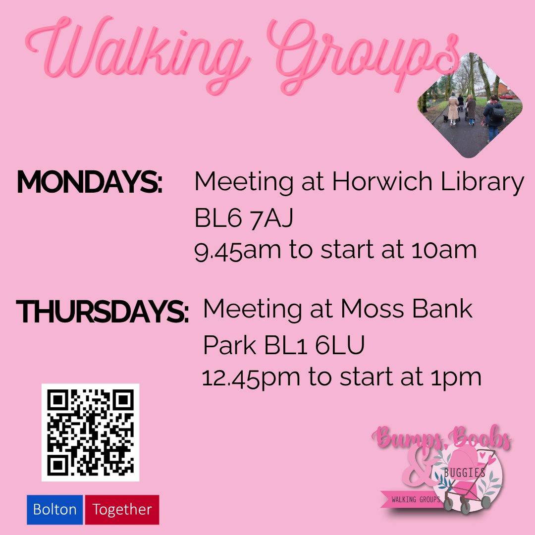 Whether you want to join us at one of outdoor groups and get your fix of Vitamin D, or whether you want to cool down and sit with a drink at one of our indoor groups we have plenty of choice.
#thisweek #walkinggroup #bumpsboobsandbrews #bumpsboobsandbuggies
