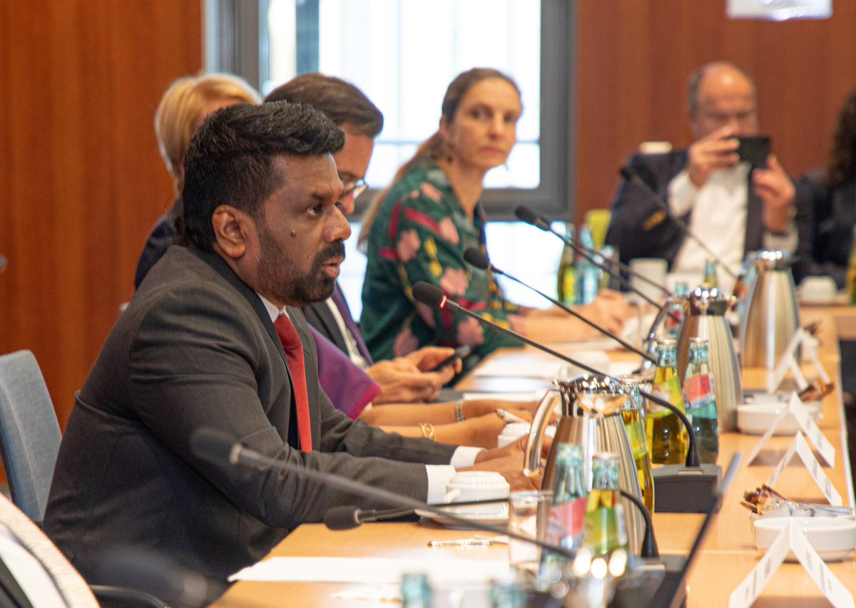 anuradisanayake's tweet image. I addressed the DIHK Business Forum in Berlin yesterday (13), highlighting Sri Lanka’s economic transformation, investment potential and trade prospects with Germany.
Top German firms like Siemens Energy & Continental AG joined key sector discussions.