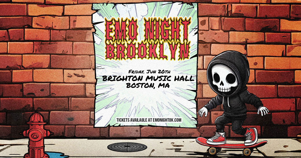 Brighton Music Hall presented by Citizens (@brighton_music) on Twitter photo .<a href="/EmoNight_BK/">Emo Night Brooklyn</a> is back in Boston on Friday, June 20th, don't miss out! ππΉ
Cop your tickets here! ποΈ: bit.ly/4kZqOgM .<a href="/EmoNight_BK/">Emo Night Brooklyn</a> is back in Boston on Friday, June 20th, don't miss out! ππΉ
Cop your tickets here! ποΈ: bit.ly/4kZqOgM