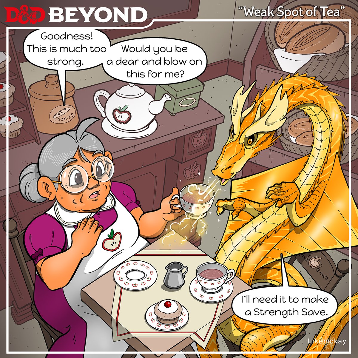 D&D Beyond (@dndbeyond) on Twitter photo Tea too strong for Weakening Breath? Better roll initiative…Granny’s brewing a CR-24 encounter.
#dndcomic by <a href="/lukemckay/">Luke McKay</a> Tea too strong for Weakening Breath? Better roll initiative…Granny’s brewing a CR-24 encounter.
#dndcomic by <a href="/lukemckay/">Luke McKay</a>