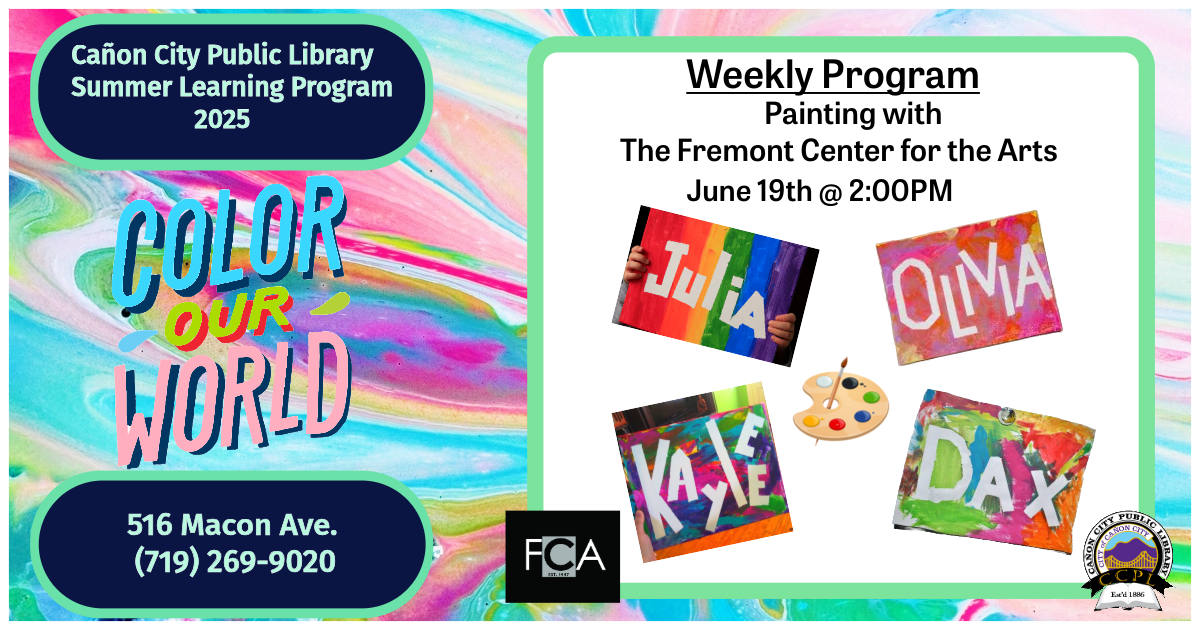 CanonLibrary's tweet image. Our next weekly program will be on June 19th at 2pm! We are partnering with The Fremont Center for the Arts and doing canvas painting in Macon Plaza.