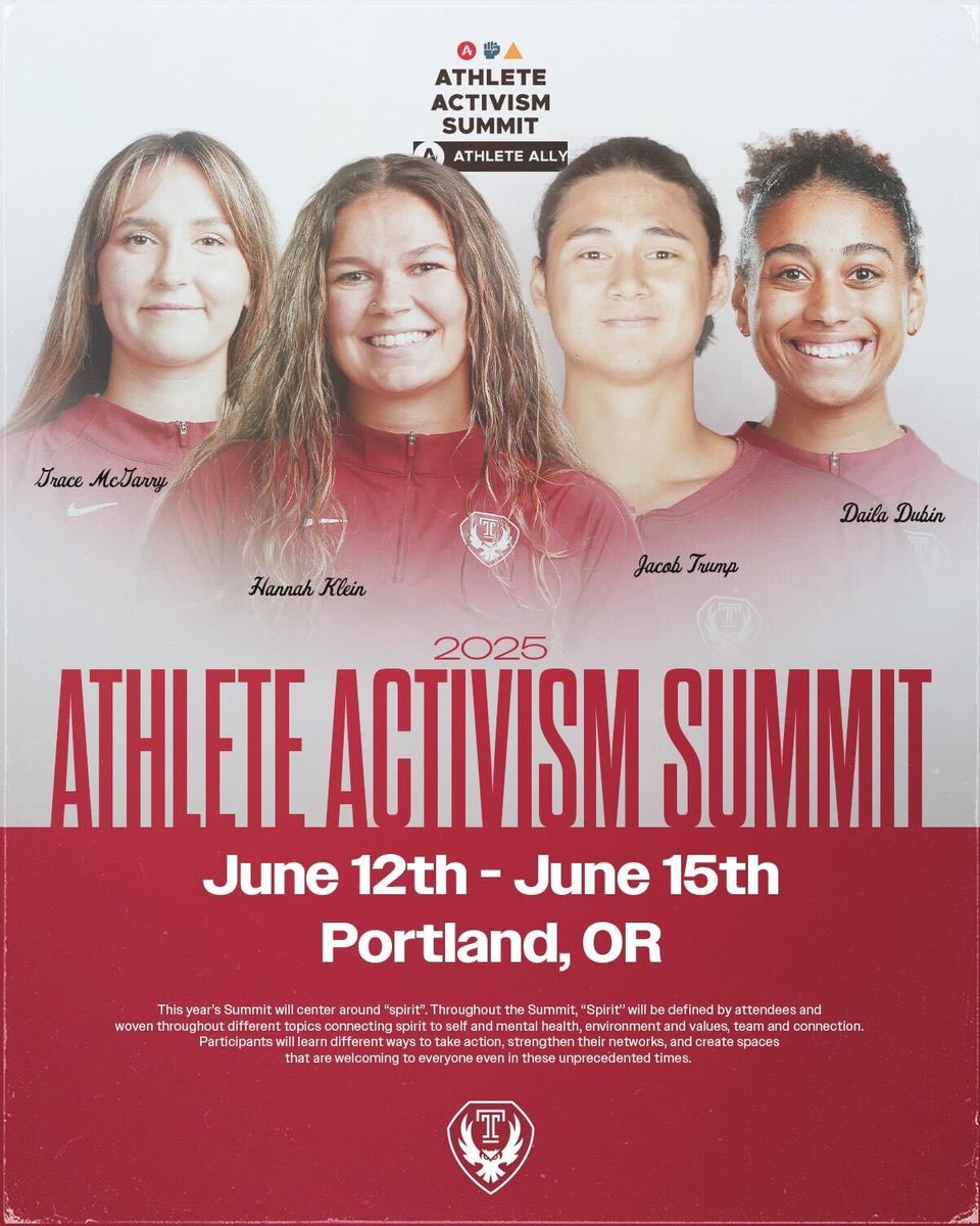 Four of our Temple Owls are taking part in the 2025 Athlete Activism Summit in Portland, OR. looking to build a future of sports where everyone belongs 🔴 ⚪️

#GoOwls🦉
