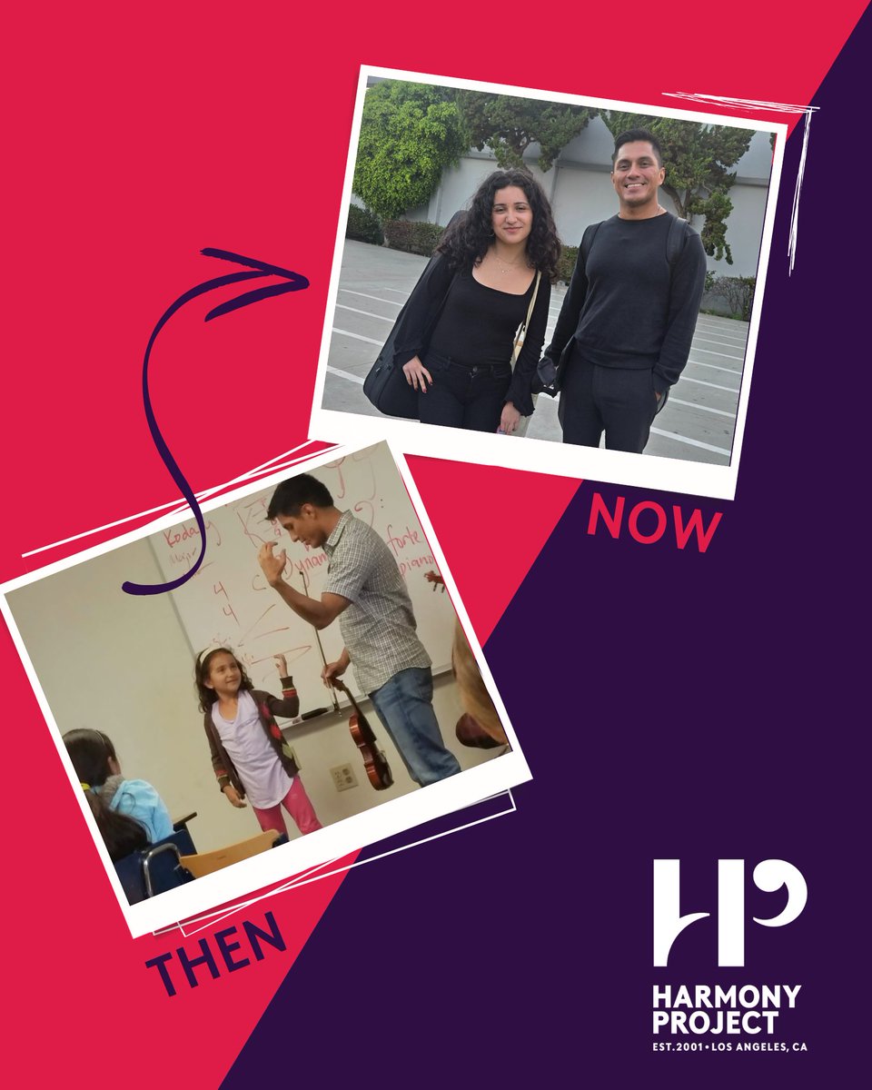 HarmonyProject's tweet image. #ThenandNow, a true #HarmonyProject full circle moment! Kaitlyn began her journey years ago and now she’s graduating, still guided by the #mentorship of Teaching Artist Mr. Bryan. Supporting students with the  power of music and a community that believes in them.
 #MusicEducation