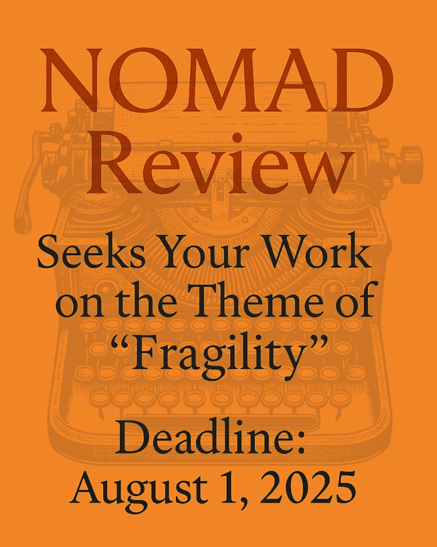The NOMAD Review is open to submissions through August 1! They seek poetry, fiction, CNF, visual art, industry specials, &amp; criticism/reviews/interviews on the theme of fragility. No fee.
newpages.com/guide-submissi…

#writers #callforsubmissions