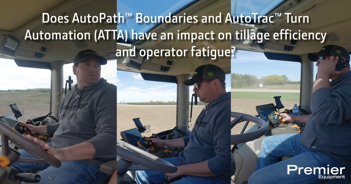 PremierEquip1's tweet image. Who's better man or machine? This past spring Premier's precision team took to the fields to find the answer!  To watch the full video and access the findings report click the link; premierequipment.ca/production-and… #JohnDeere #PrecisionAg #AutoPath