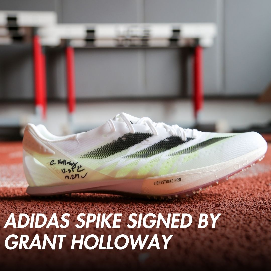 Want to own an adidas spike signed by some of the best track &amp; field athletes in history? You can bid on a spike signed by Noah Lyles, Grant Holloway or Tobi Amusan in the Peachtree with a Purpose Online Silent Auction through June 15!

events.handbid.com/auctions/peach…