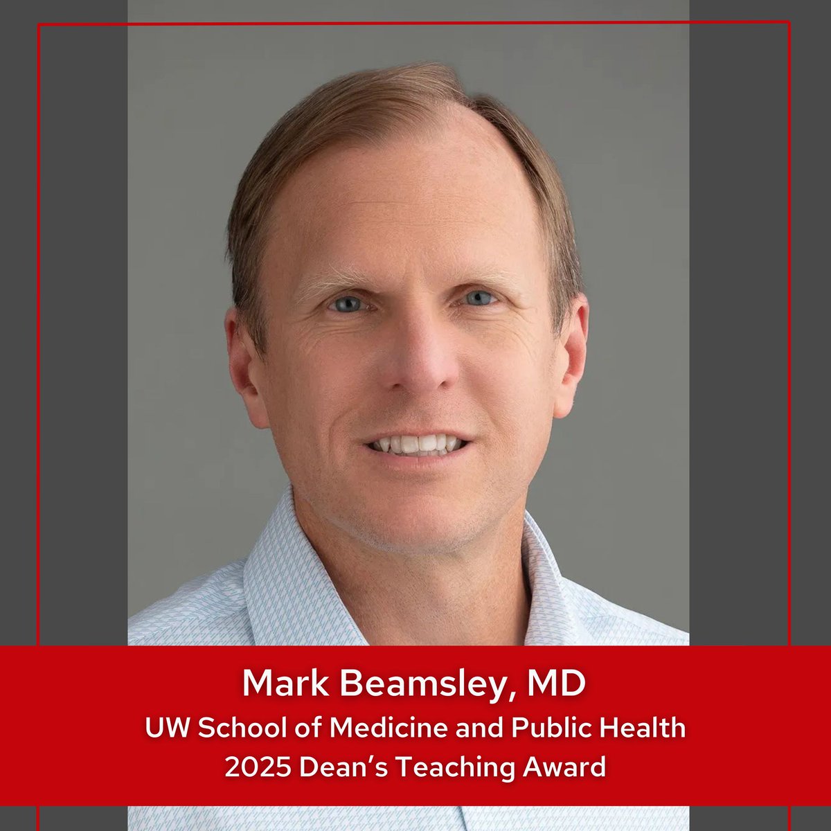 UW Dept of Family Medicine and Community Health (@widfm) on Twitter photo DFMCH professor Mark Beamsley, MD has been selected as a recipient of the <a href="/uwsmph/">UW School of Medicine and Public Health</a> 2025 Dean's Teaching Award, the medical school's only peer-selected teaching award. Congratulations, Dr. Beamsley!!
buff.ly/ZmmOu0z DFMCH professor Mark Beamsley, MD has been selected as a recipient of the <a href="/uwsmph/">UW School of Medicine and Public Health</a> 2025 Dean's Teaching Award, the medical school's only peer-selected teaching award. Congratulations, Dr. Beamsley!!
buff.ly/ZmmOu0z