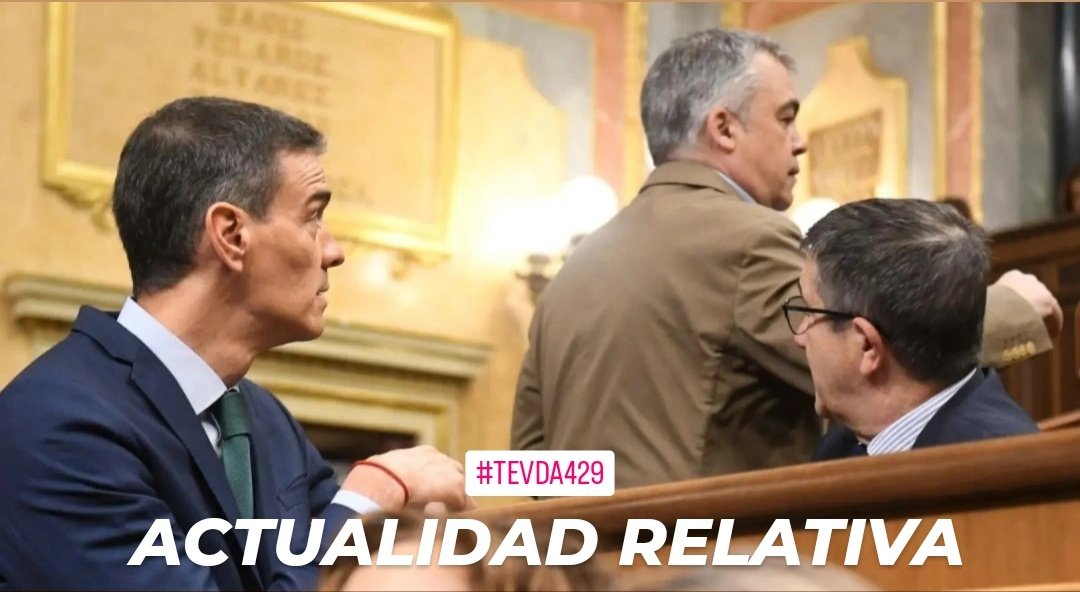 AranazJoseju's tweet photo. "Que si Koldo, que si Ábalos; que si Leire, que si Aldama; que si Ayuso, que si Sánchez; que si el Fiscal General del Estado, que si Gallardo; que si Santos Cerdán, que si (...)"

Hoy, en el #estreno del 429º #TrasElValle, nuestra "actualidad relativa":

https://t.co/6eVZNCo527 https://t.co/VDOEVRViFz