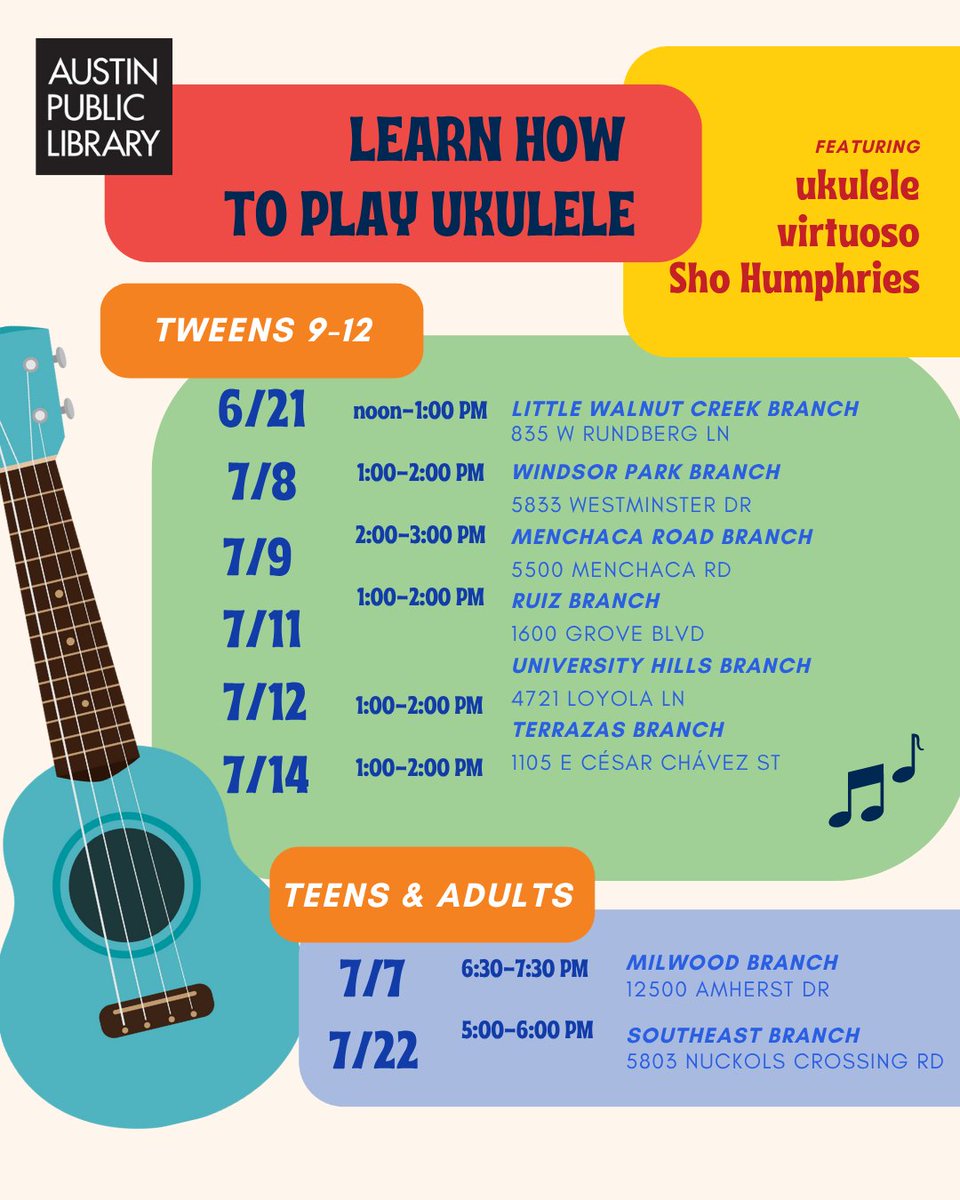 It's UKULELE SUMMER. Get strummin' at APL: ow.ly/zWHv50W9bLx