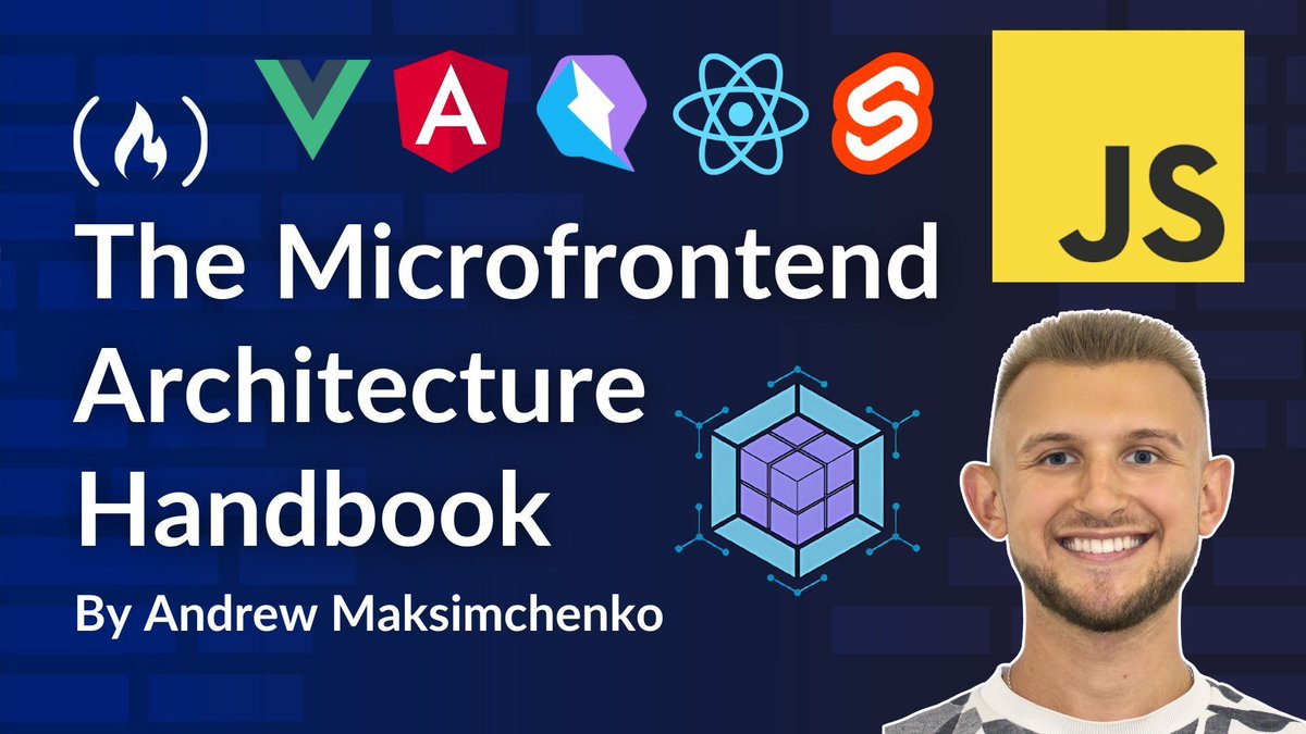 freeCodeCamp.org (@freecodecamp) on Twitter photo In traditional front-end development, you'd typically build one big monolithic app.
But these days, different approaches like microservices and microfrontends have become popular for certain cases.
In this handbook, <a href="/avmax19/">Andrew Maksimchenko</a> teaches you how microfrontends work and shows you In traditional front-end development, you'd typically build one big monolithic app.
But these days, different approaches like microservices and microfrontends have become popular for certain cases.
In this handbook, <a href="/avmax19/">Andrew Maksimchenko</a> teaches you how microfrontends work and shows you