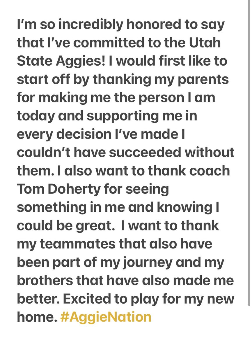 #Committed #AGTG 

<a href="/USUFootball/">USU Football</a> <a href="/Janimal84/">Coach Jorgensen</a> <a href="/jpulou/">Jordan Pulou</a> <a href="/CoachBroncoM/">Bronco Mendenhall</a> <a href="/coachbuttsUSU/">Evan Butts</a> <a href="/GHSWolvesFB/">Grandview Wolves Football</a> <a href="/ImJustSean/">Sean White</a> <a href="/coach_askew/">Coach Askew</a> <a href="/PhenomPhactory/">Sean White | Speed Training and Recruiting</a> <a href="/BrandonHuffman/">Brandon Huffman</a> 
<a href="/ptgraphics0/">Parker Titus</a> <a href="/RickyHayes92/">Ricky Hayes</a> <a href="/dschmidt7283/">Dave Schmidt</a>
