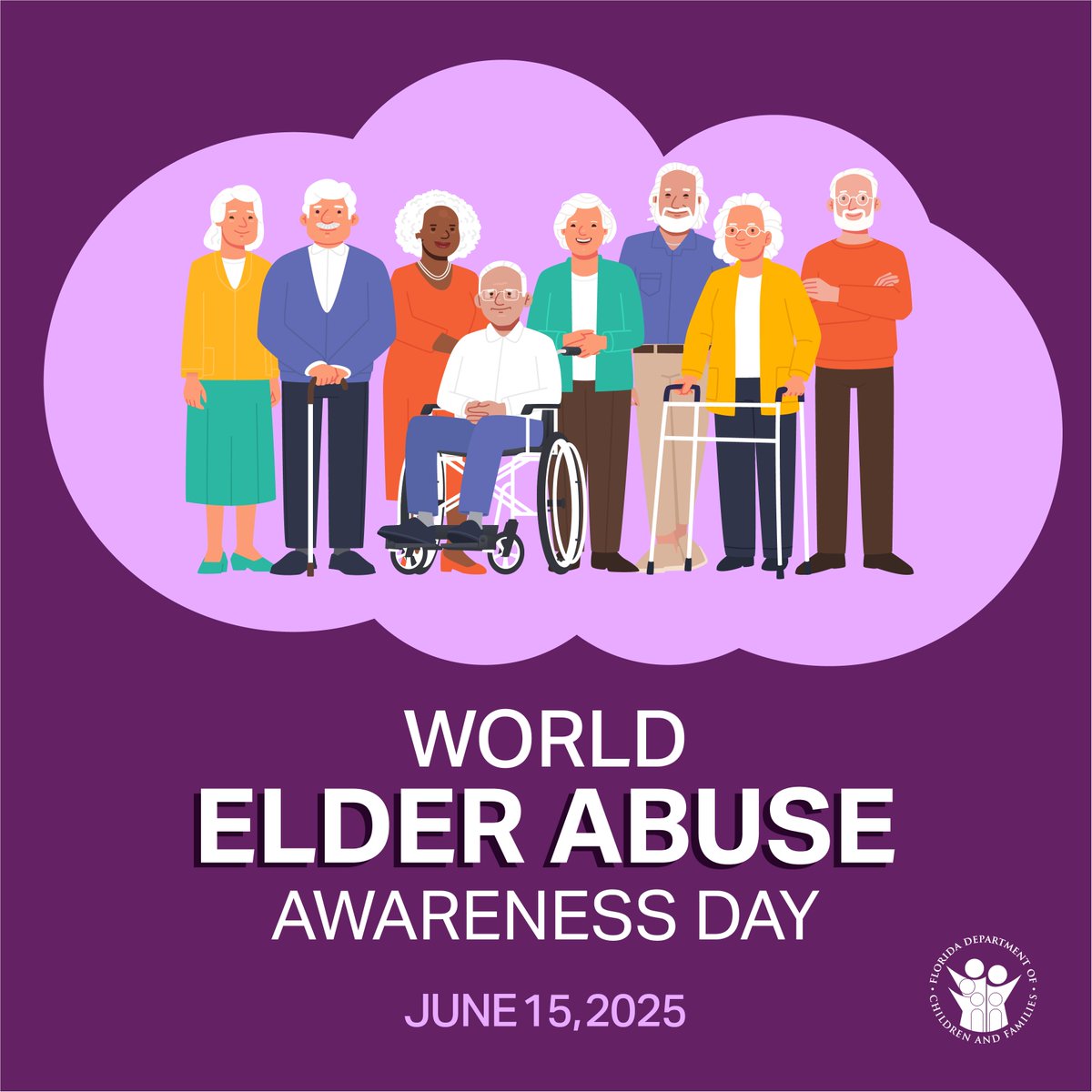 Today is World Elder Abuse Awareness Day—a reminder to protect, respect, and stand up for the well-being of aging adults.

If you suspect abuse, neglect, or exploitation of a vulnerable adult, make a report to the Florida Abuse Hotline at 1-800-96-ABUSE (1-800-962-2873) or