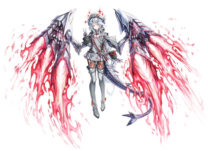 バルファルクさんの擬人化イラスト修正しました!!!😆ディテールを少し追加しました!!!👍👍👍 #モンハン  https://t.co/EYBOgv5kae 