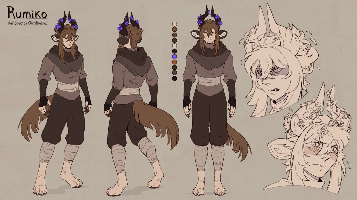 Rumiko, new ref sheet!🪻🐺

[ #OC ]
