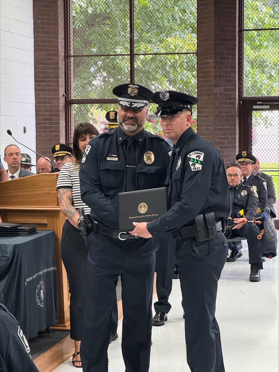 Congratulations to Mt. Lebanon Officer Brendan Taylor who graduated from the Police Academy today! He will begin field training in Mt. Lebanon on Monday.