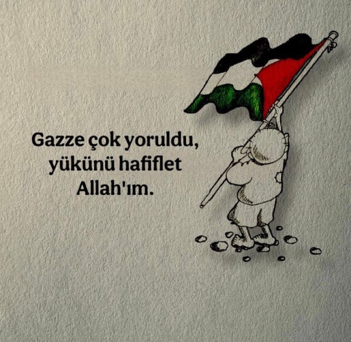 "En ufak taştan en büyük füzeye kadar, Allah İsrail'e atılan her şeyi isabet ettirsin."
#Gazze