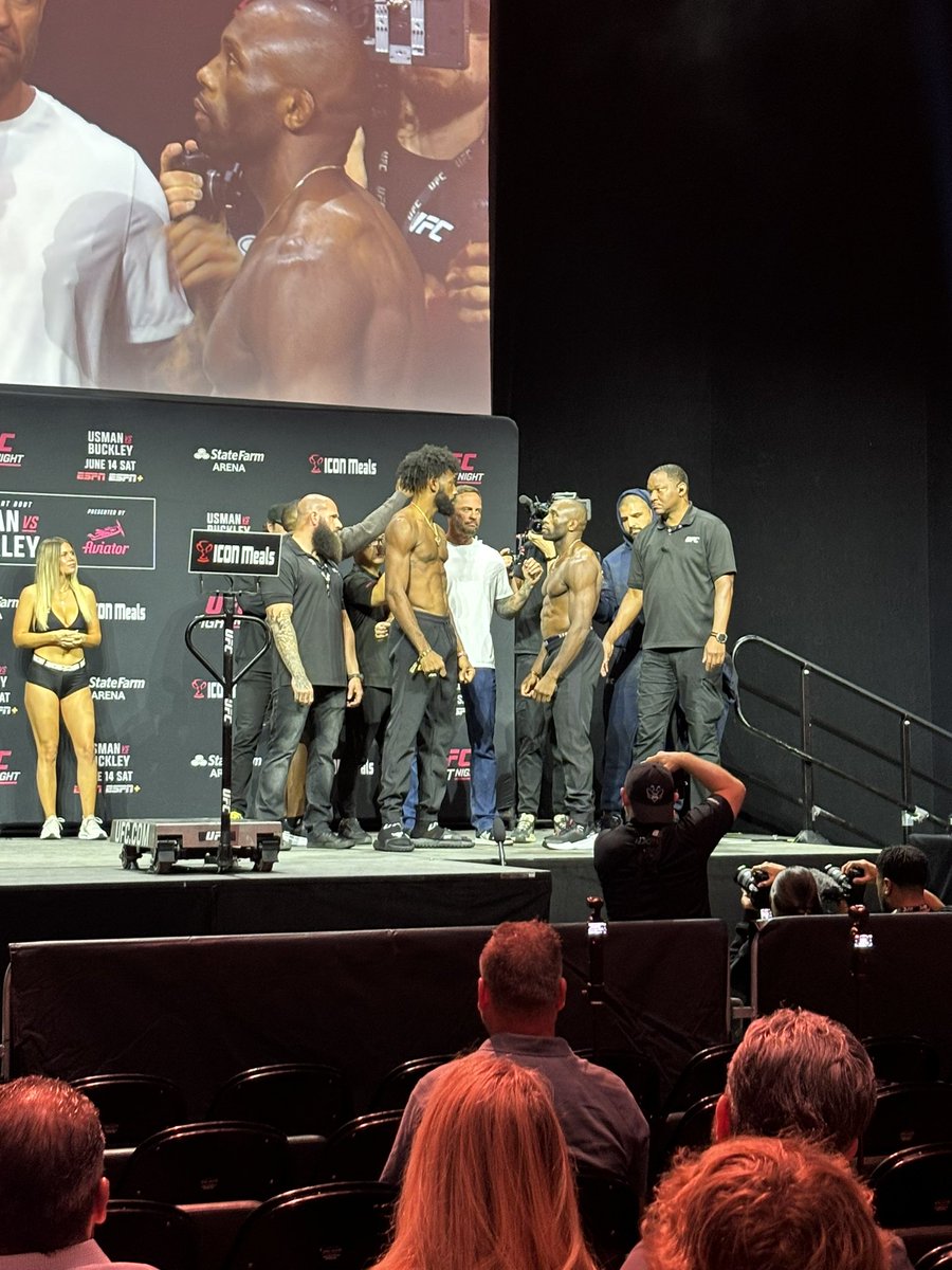 Cooper Burke (@cooper_burke9) on Twitter photo We are LIVE from ceremonial weigh-ins at State Farm with <a href="/CombatSportsUK/">Combat Sports UK</a>
Second to walk are Phil Rowe and Ange Llosa: We are LIVE from ceremonial weigh-ins at State Farm with <a href="/CombatSportsUK/">Combat Sports UK</a>
Second to walk are Phil Rowe and Ange Llosa: