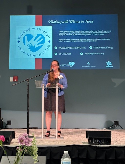 ProLifeSTL's tweet photo. The #ProLifeSTL team and interns enjoyed the Reach Reproductive Health Church Engagement lunch. Our director was blessed to present on the many ways @archstl supports pregnant/parenting mothers and their children through the Walking with Moms St. Louis resource network. https://t.co/rL9OHLdVcH