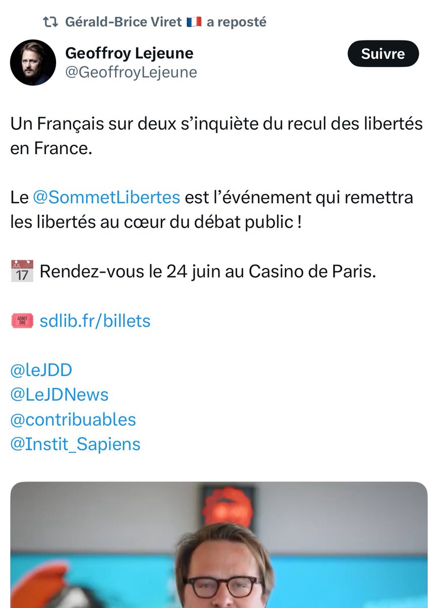 manuelalduy's tweet image. Le sommet des libertés.
Ceux-la mêmes qui veulent vendre le service public.
On vous voit.