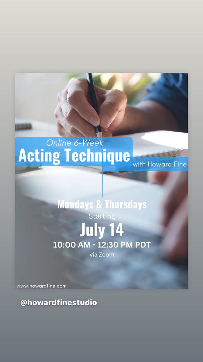 HowardLFine's tweet image. #actingclass