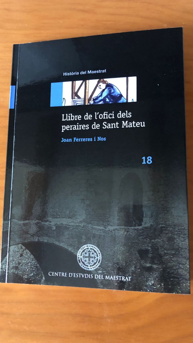 Cemaestrat's tweet photo. 📢NOVA PUBLICACIÓ del CEM! 
JA EL TENIM A CASA! 

18. LLIBRE DE L'OFICI DELS PERAIRES DE SANT MATEU.  Joan Ferreres i Nos

Amb la col.laboració de l' Ajuntament de Sant Mateu
🔔A la disposició dels socis i més curiosos. Contacteu a  https://t.co/gQBA4f2UhE

@SantMateu https://t.co/1CJHyVBGII