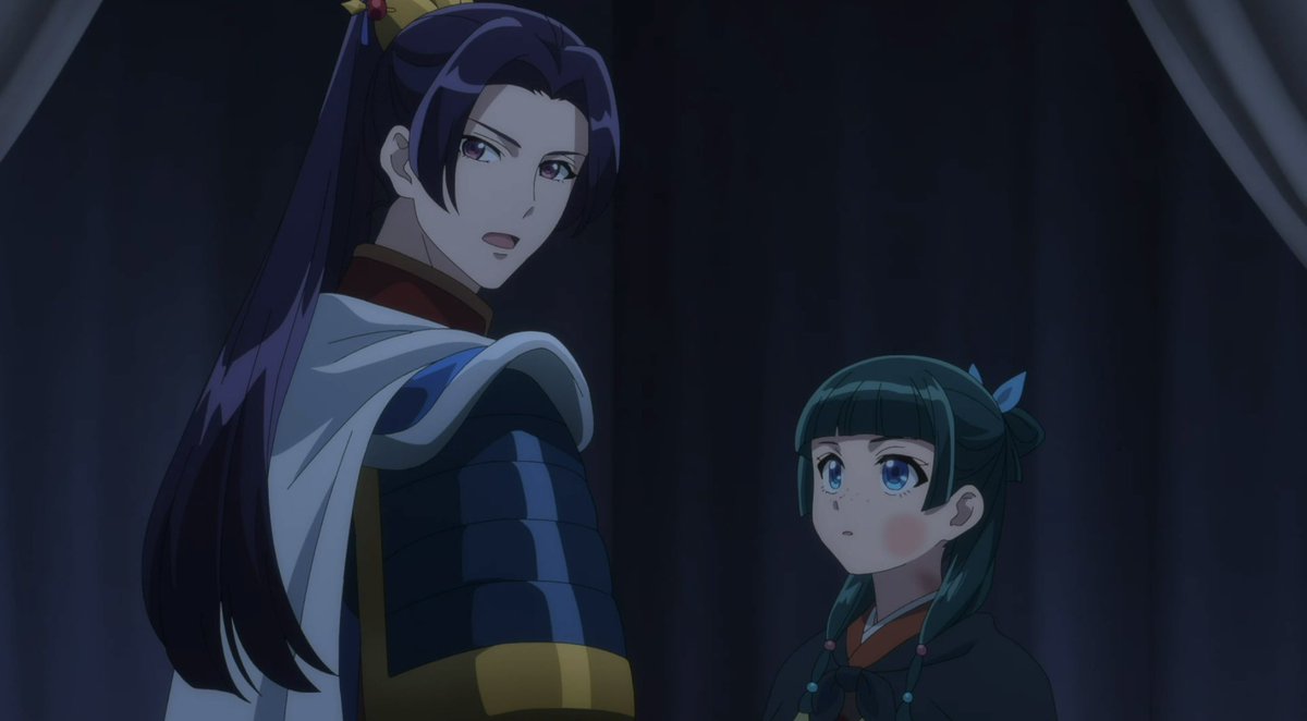 Notice how Maomao couldn't keep her eyes off Jinshi throughout the entire scene of their reunion 😭