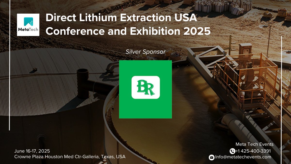 Welcome BenRockEnergies to #DLEUSA2025 as a sponsor! Founded 2022, now a global leader in lithium, cobalt &amp; nickel supply (&amp; trusted by 100+ clients in 10+ countries) 
🎟️ $299 + taxes, etc. (1 pass) • $899 + taxes, etc. (5 passes)
 🔗 directlithiumextractionusa.com/register
#CleanEnergy