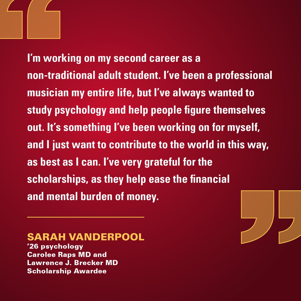 For thousands of Cyclones, scholarships allow them to focus on their studies while at Iowa State, open doors to study abroad, offset the cost of books, and more. Hear from four students on how scholarships have made a difference for them: isu.foundation/43QShKL