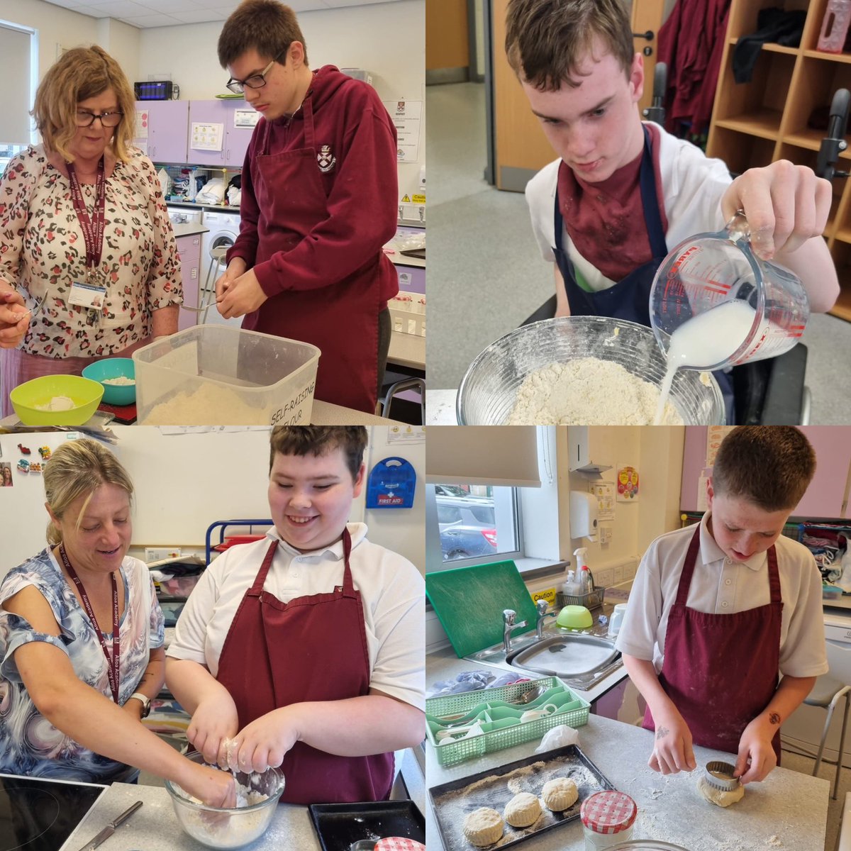 AlloaEASN's tweet image. A new group enjoyed their first Home Economics session and did a fantastic job baking scones. A brilliant life skills opportunity with lots of enthusiasm and teamwork. Thank you to Mrs. Stewart for your expertise and guidance! @AlloaAcademyHE @AlloaAcademy #LifeSkills #Baking