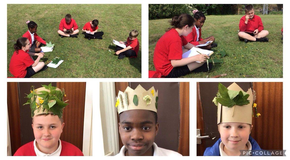 Our #forestschool club have been enjoying the lovely weather and the opportunity to get outside and plan some activities we are going to do with some of the younger children over the next few weeks. We also had time to make our own #flowercrowns too. 🌳 🌺