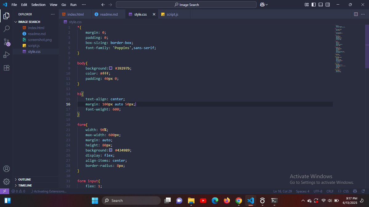 qasimrokeeb's tweet image. Day 28 of #30DaysOfJavaScript
I built an Image Search Engine powered by the Unsplash API 🖼️🔍
✅ Search any keyword
✅ Fetch 12 images per page
✅ Show more button for infinite scroll

All with vanilla JS, no libraries needed!
#JavaScript #WebDevelopment #30DaysOfJs