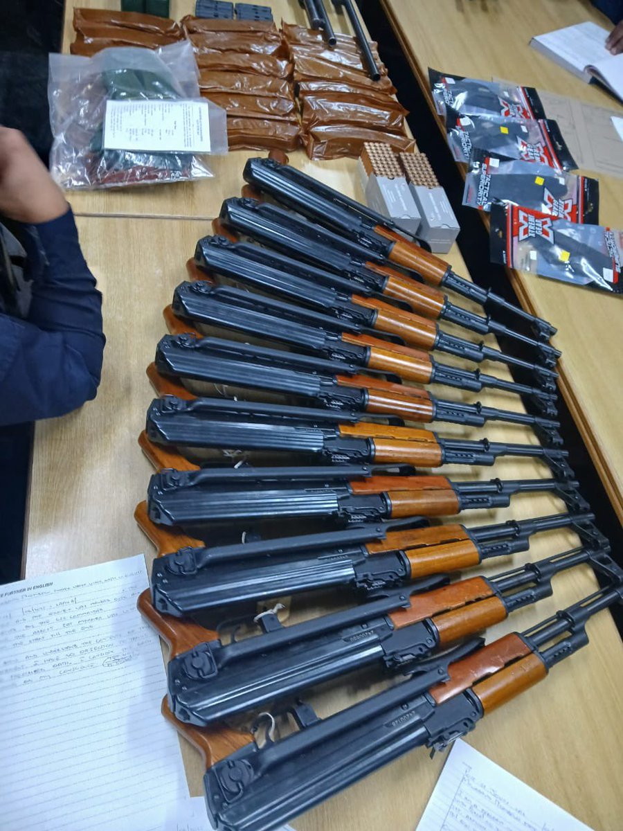 AthlendaM's tweet image. A 38-yr-old woman has been arrested after she was found with 10 AK 47 automatic rifles in Mthumbane village near Port St John in the Eastern Cape. The illegal rifles together with magazines& cartridges were found in her home. She is expected to appear in court on Tuesday,17 June