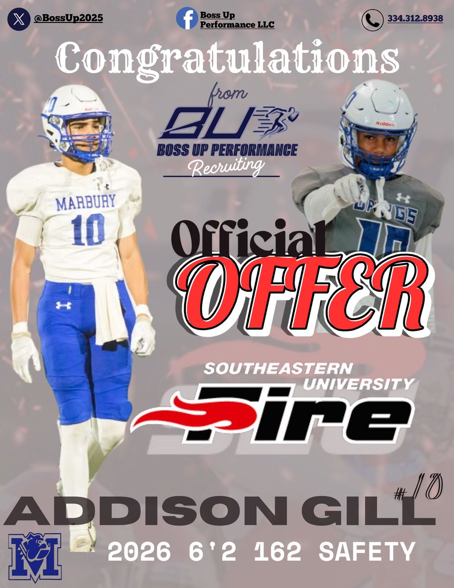 BossUpRecruit's tweet image. 👏 Congratulations to @10k_addison! 👏
Addison earned his first football offer, showcasing his dedication, talent, and effort on the field and in the classroom. Excited for his future! 🏈 #BossUp