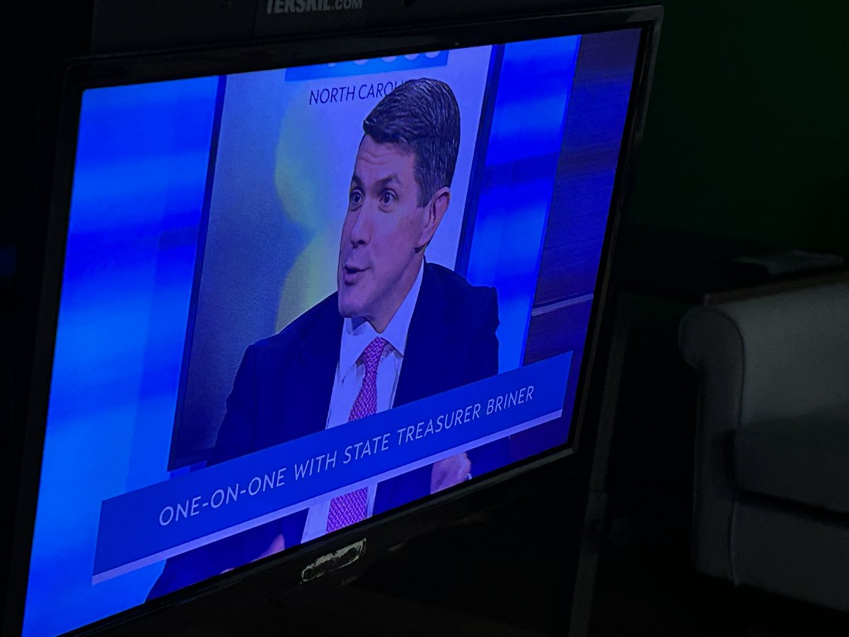 I’ll admit- it felt a little like home and a little weird at the same time to be back to my old studio today.  It was always such an honor to talk about important issues with folks from across the state.  Fun to see my new boss in the interviewee chair this time! #ncpol