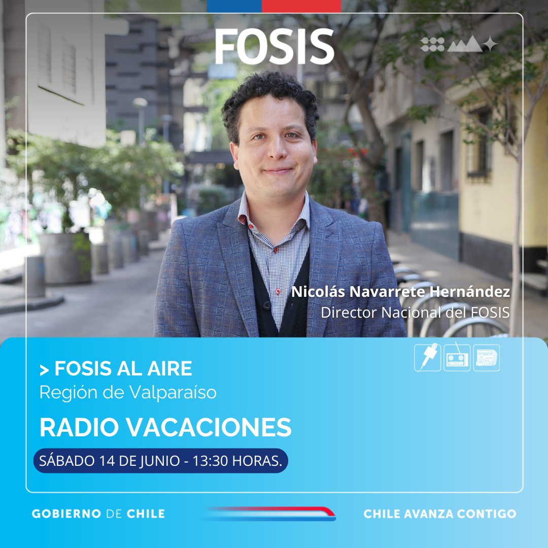 En radio Vacaciones, el director nacional del FOSIS, comentará sobre el programa de acompañamiento tributario Emprendo Contigo, que ejecutará la Dedecon en alianza con el FOSIS.