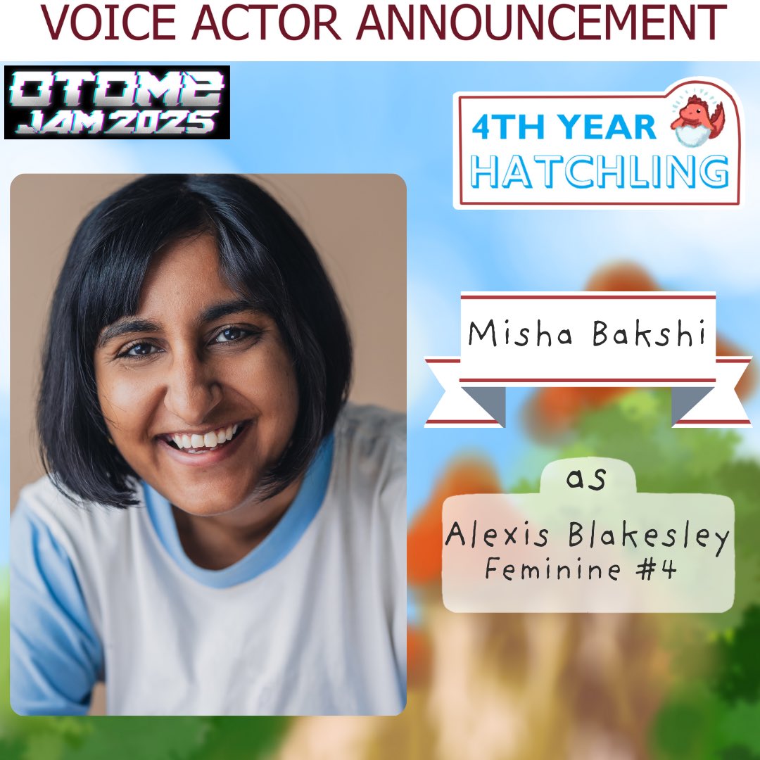 Role Announcement!!

Literally in the booth right now recording my lines as one of the Feminine voices for the protagonist of #4thYearHatchling, Alexis!

I LOVE OTOME’s and I’m thrilled to be providing a voice for a MC in one for Otome Jam!

Thanks to <a href="/KRhodesVA/">🪻Kiera Rhodes🪻</a> for having me!!