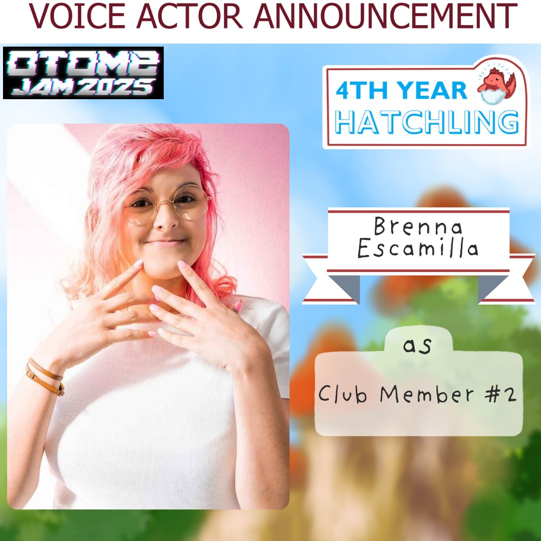 im_just_be's tweet photo. My dream of being in an otome game has been realized!! ✨

You'll be able to hear me in #4thYearHatchling as Club Member #2 for this year's #otomejam! 

Thank you to @KRhodesVA for allowing me this opportunity and I look forward to seeing how it all comes together! 🥰 https://t.co/0xgnh1BT5u