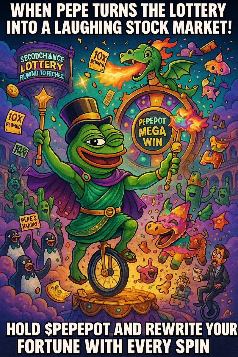 ONLY_THE_WAY_UP♣️📈 (@obj_77) on Twitter photo Unleash the madness with my wild $PEPEPOT meme. Pepe’s Solana Lottery Loco-Land Adventure is here to spin your fortunes with a laugh! <a href="/PepePotCoin/">PepePot 🇩🇪</a> #PEPEPOTMEME and join the chaos! 🐸🔥
#Solana #MemeMagic Unleash the madness with my wild $PEPEPOT meme. Pepe’s Solana Lottery Loco-Land Adventure is here to spin your fortunes with a laugh! <a href="/PepePotCoin/">PepePot 🇩🇪</a> #PEPEPOTMEME and join the chaos! 🐸🔥
#Solana #MemeMagic