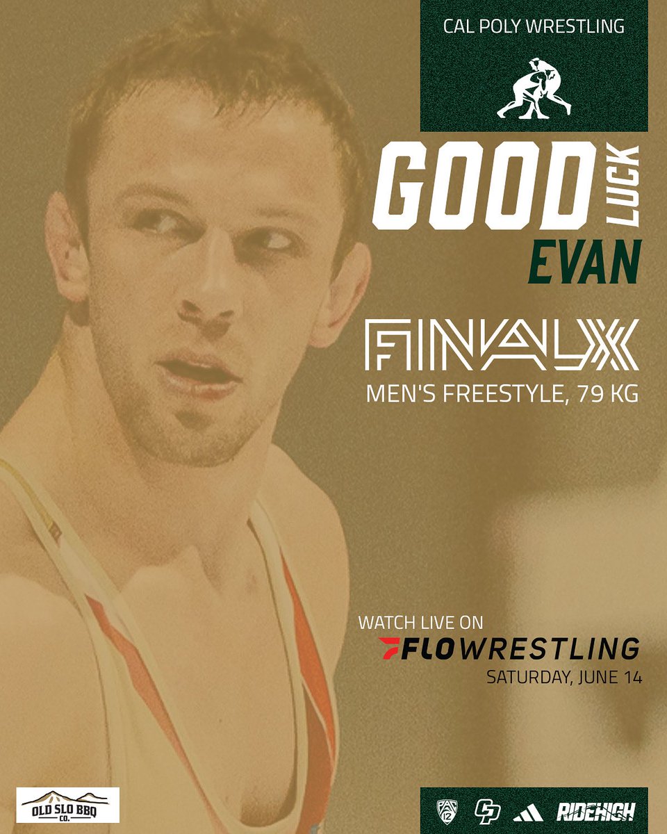CalPolyWrestle's tweet image. All of Mustang nation will be cheering you on Evan 👊
Former Cal Poly wrestler Evan Wick will wrestle Levi Haines in a best-of-three series at Final X tomorrow for a spot on the U.S. World Championship team heading to Croatia 🇺🇸 Action for Evan starts at 11 AM PDT live on…