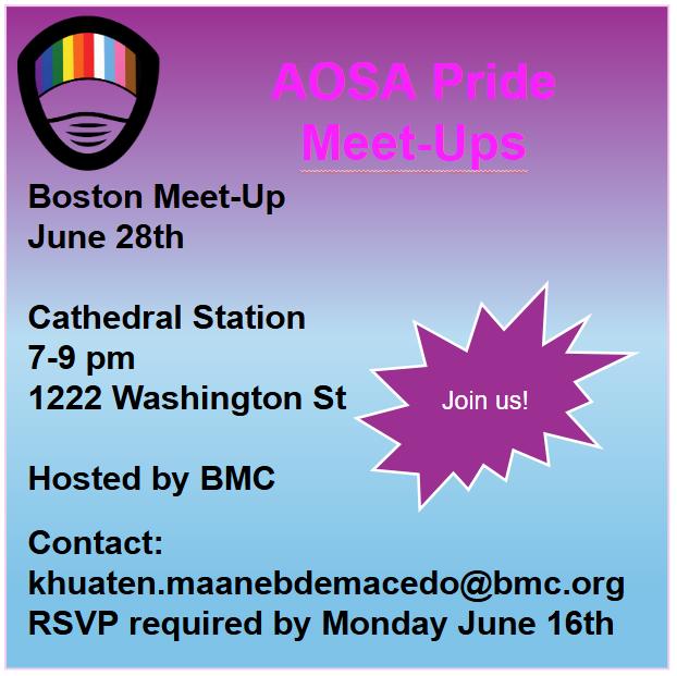 OutSurgeons's tweet image. Join Boston Pride Meet-Up!
Please use this link to RSVP: docs.google.com/forms/d/e/1FAI…
The link will close at 9 AM on Monday, June 16th
For any questions, please contact Khuaten Maaneb de Macedo (khuaten.maanebdemacedo@bmc.org, 608-213-0191)