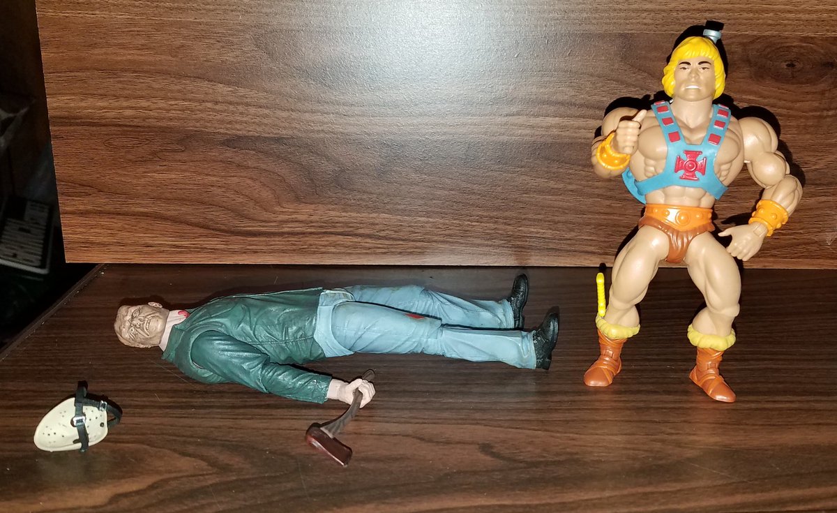 Skeletor brings Jason Voorhees back to life by using his black magic and wants him to kill He-Man so Skeletor can gain the secrets of Castle Grayskull. But He-Man puts a stop to that with a power punch. #FridayThe13th #JasonVoorhees #Skeletor #HeMan #MOTU #MastersOfTheUniverse