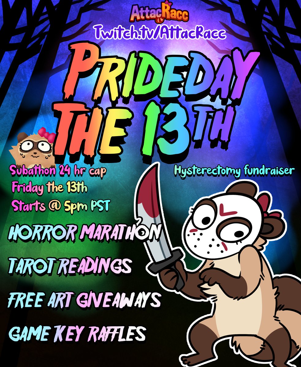 Coming out of stasis to tell you that I have a subathon tonight!

Come hang out, support the spay funds! 

🔗 twitch.tv/attacracc
