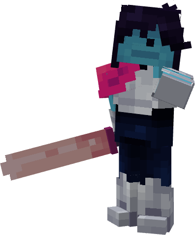 SkullObaba's tweet photo. Kris #Deltarune #Minecraft #CPMMOD https://t.co/tyQIglSFSa